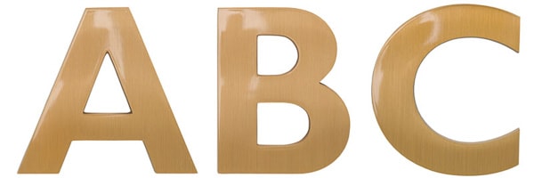 Bronze Lettering Cast Bronze Sign Letters | 1-2
