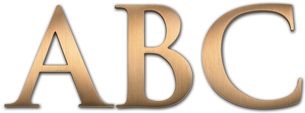 Bronze Lettering Cast Bronze Sign Letters | 1-2