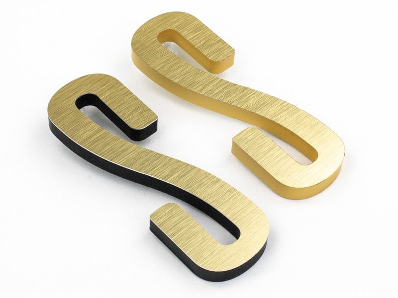 Brass Letters & Signs Brushed, Oxidized or Mirror Polished