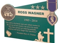 military plaque menu