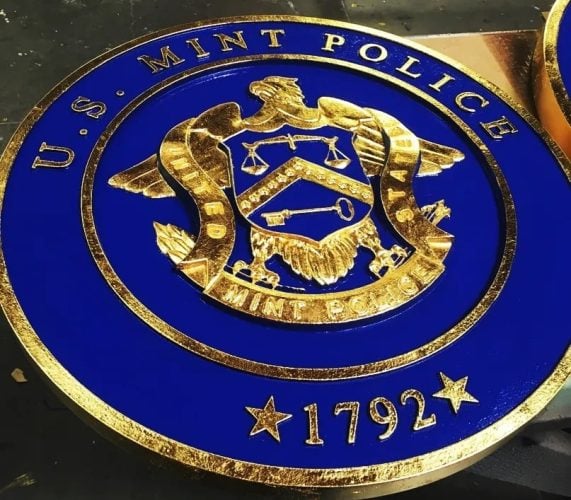 Mint Police Gold Leaf Gilded 3D